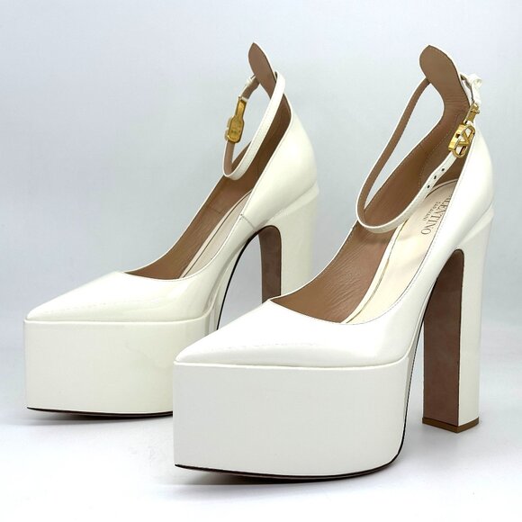 Valentino Garavani White Platform Heels - Picture 10 of 16